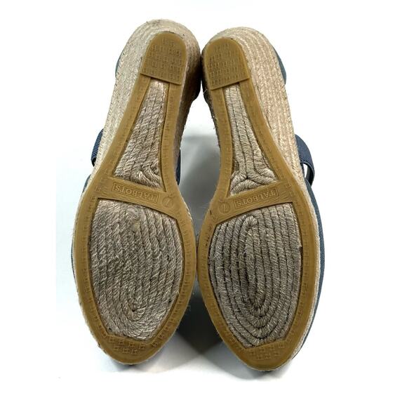 Talbots Lyndsay D'Orsay Espadrille Light Denim Wedges Women's Size 7M Sandals - Picture 11 of 11